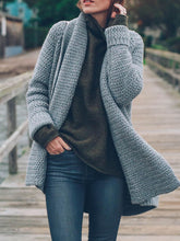 Load image into Gallery viewer, Solid Color Knitted Cardigan Coat