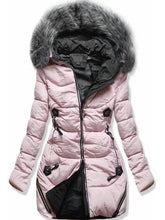 Load image into Gallery viewer, Autumn And Winter Solid Color Plush Hooded Jacket