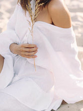 Load image into Gallery viewer, Long Sleeve V-neck Casual Dress