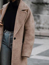 Load image into Gallery viewer, Fashion Lapel Single Button Casual Ladies Coat