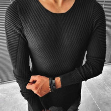 Load image into Gallery viewer, Men'S Casual Solid Color Round Neck Slim Knit Sweater