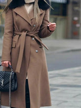 Load image into Gallery viewer, Women's Contrast Color Plush Lapel Casual Coat