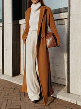 Load image into Gallery viewer, Women's Super Long Lapel Woolen Casual Coat