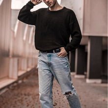 Load image into Gallery viewer, Men'S Casual Round Neck Loose Knit Long Sleeve Sweater