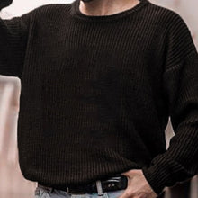 Load image into Gallery viewer, Men'S Casual Round Neck Loose Knit Long Sleeve Sweater