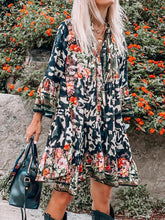 Load image into Gallery viewer, Retro Camouflage Print Women'S Holiday Casual Dress