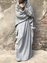 Load image into Gallery viewer, Large Pocket Loose Solid Color High Collar Casual Dress