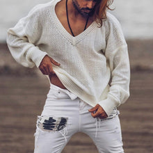 Load image into Gallery viewer, Men'S Fashion Casual V-Neck Long-Sleeved Knitted Sweater