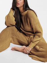 Load image into Gallery viewer, Simple Long-sleeved Top Loose Trousers Knit Suit