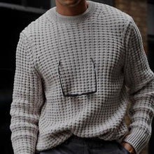 Load image into Gallery viewer, Fashion Casual Round Neck Knitted Long Sleeve Sweater