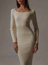 Load image into Gallery viewer, Fashion Casual Long Sleeve Knitted Slim Dress