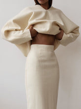 Load image into Gallery viewer, Fashion Casual V-neck Long Sleeve Solid Color Two-piece Suit