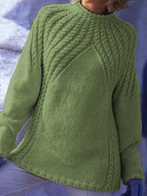 Load image into Gallery viewer, Cotton Blend Long-sleeved Knitted Sweater