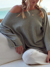 Load image into Gallery viewer, Off-shoulder Long-sleeved Solid Color Casual Suit