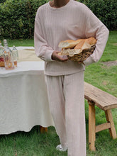 Load image into Gallery viewer, Women's Embroidery Solid Color Knitted Casual Two-piece Suit