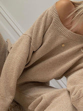 Load image into Gallery viewer, Fashion Casual Solid Color Long Sleeve Round Neck Two-piece Suit