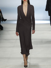 Load image into Gallery viewer, Sexy Solid Color V-neck Maxi Dress