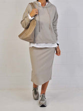 Load image into Gallery viewer, Casual Solid Color Long Sleeve Hooded Two-piece Suit