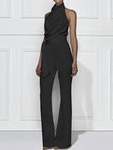 Load image into Gallery viewer, Fashion Casual Solid Color Halter Sleeveless Jumpsuit