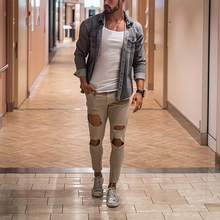 Load image into Gallery viewer, Men'S Light Blue Fashion Long Sleeve Autumn Jacket