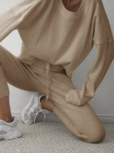 Load image into Gallery viewer, Fashion Casual Long Sleeve Solid Color Two-piece Suit