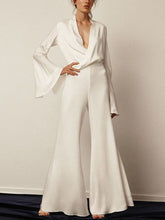 Load image into Gallery viewer, Sexy and Elegant Deep V-neck Flared Jumpsuit