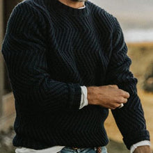 Load image into Gallery viewer, Men'S Solid Color Casual Round Neck Knitted Long Sleeve Sweater