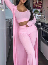 Load image into Gallery viewer, Solid Cardigan Three-Piece Suit