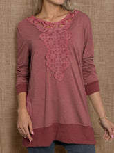 Load image into Gallery viewer, Round Neck Long Sleeve Cotton Tops