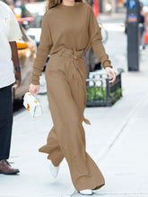 Load image into Gallery viewer, Fashion Casual Long-sleeved Strap Solid Color Two-piece Suit