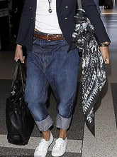 Load image into Gallery viewer, Comfortable Harem Pants Button Denim Casual Jeans