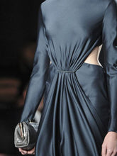 Load image into Gallery viewer, Fashion Elegant Long Sleeve High Neck Evening Dress