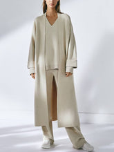 Load image into Gallery viewer, V-Neck Solid Color Irregular Hem Knitted Suit