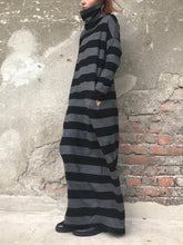 Load image into Gallery viewer, Fashion high neck long sleeve casual dress