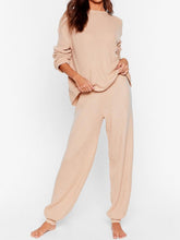 Load image into Gallery viewer, Round Neck Back Bifurcation Knit Suit