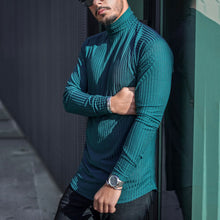 Load image into Gallery viewer, Men Simple Long Sleeve High Neck Plain T-shirt