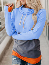 Load image into Gallery viewer, Color Block Long Sleeve Casual Hoodie