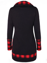 Load image into Gallery viewer, Fashion Casual Pile Collar Plaid Long Sleeve Top