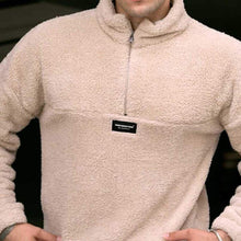 Load image into Gallery viewer, Men'S Fashion Plush Warm Solid Color Zipper Sweater