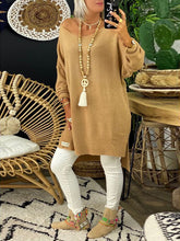 Load image into Gallery viewer, Simple Solid Color Long Knitted Sweater Dress