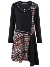 Load image into Gallery viewer, Pop Pattern Stitching Printing Dress