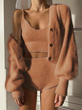 Load image into Gallery viewer, Fashion Buttons Knit Cardigan Casual Three-piece Suit