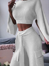 Load image into Gallery viewer, Women'S Casual Solid Color Round Neck Knitted Suit