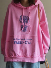 Load image into Gallery viewer, Women's Plant Print Casual Hooded Sweatshirt