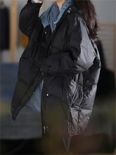 Load image into Gallery viewer, Autumn And Winter Down And Warm Solid Color Hooded Women'S Coat