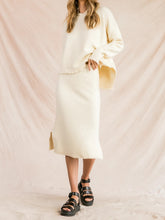 Load image into Gallery viewer, Fashion Elegant Loose Casual Long Sleeve Hooded Top Skirt Knitted Suit