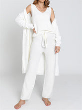 Load image into Gallery viewer, Lazy Comfortable Simple And Pure Color Women'S Home Knitted Three-Piece Suit