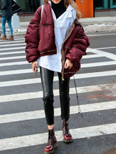 Load image into Gallery viewer, Winter Fashion Zipper Puffer Jacket Warm Coat