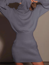 Load image into Gallery viewer, Fashion Casual Long Sleeve Turtleneck Sweater Dress