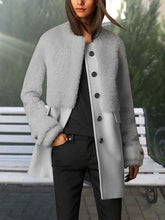 Load image into Gallery viewer, Fashion Stitching Solid Color Ladies Woolen Coat
